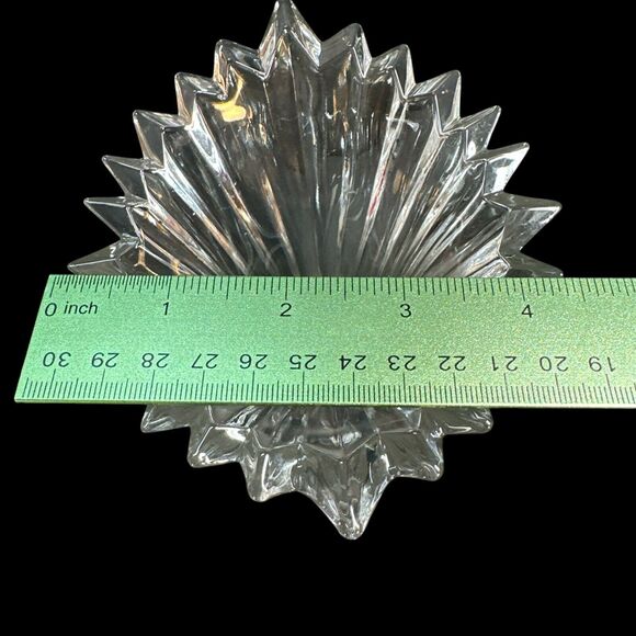 Mikasa Crystal Diamond Fire 8” Flower Vase Curved Stem 8 ¼” Japan - Picture 10 of 10